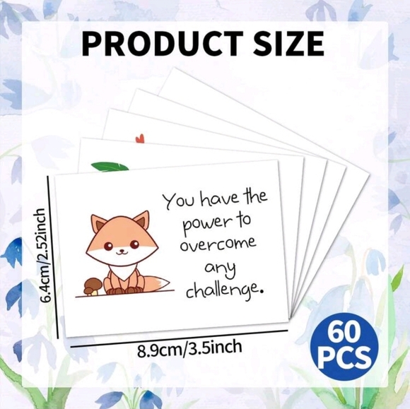 Inspirational Quote Cards with Cute Animal Illustrations - Picture 2 of 5